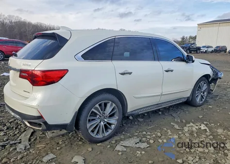 2017 Acura Mdx Technology z USA, uszkodzony, nr VIN 5FRYD4H71HB020740